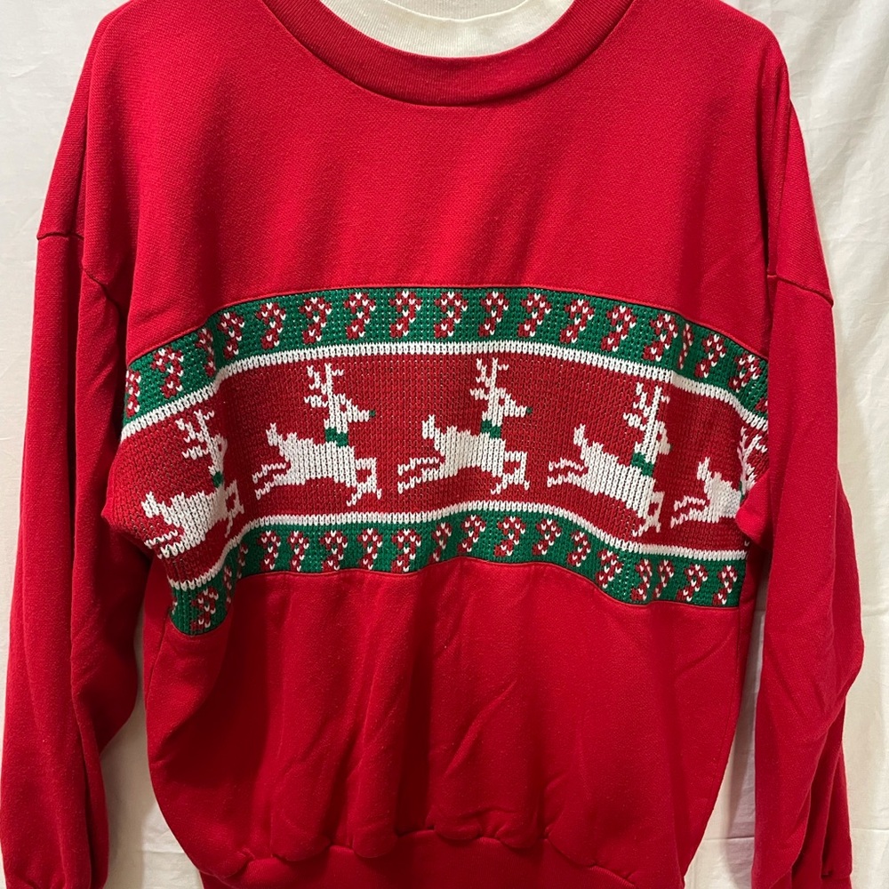 Vintage Reindeer Ugly Christmas Sweatshirt